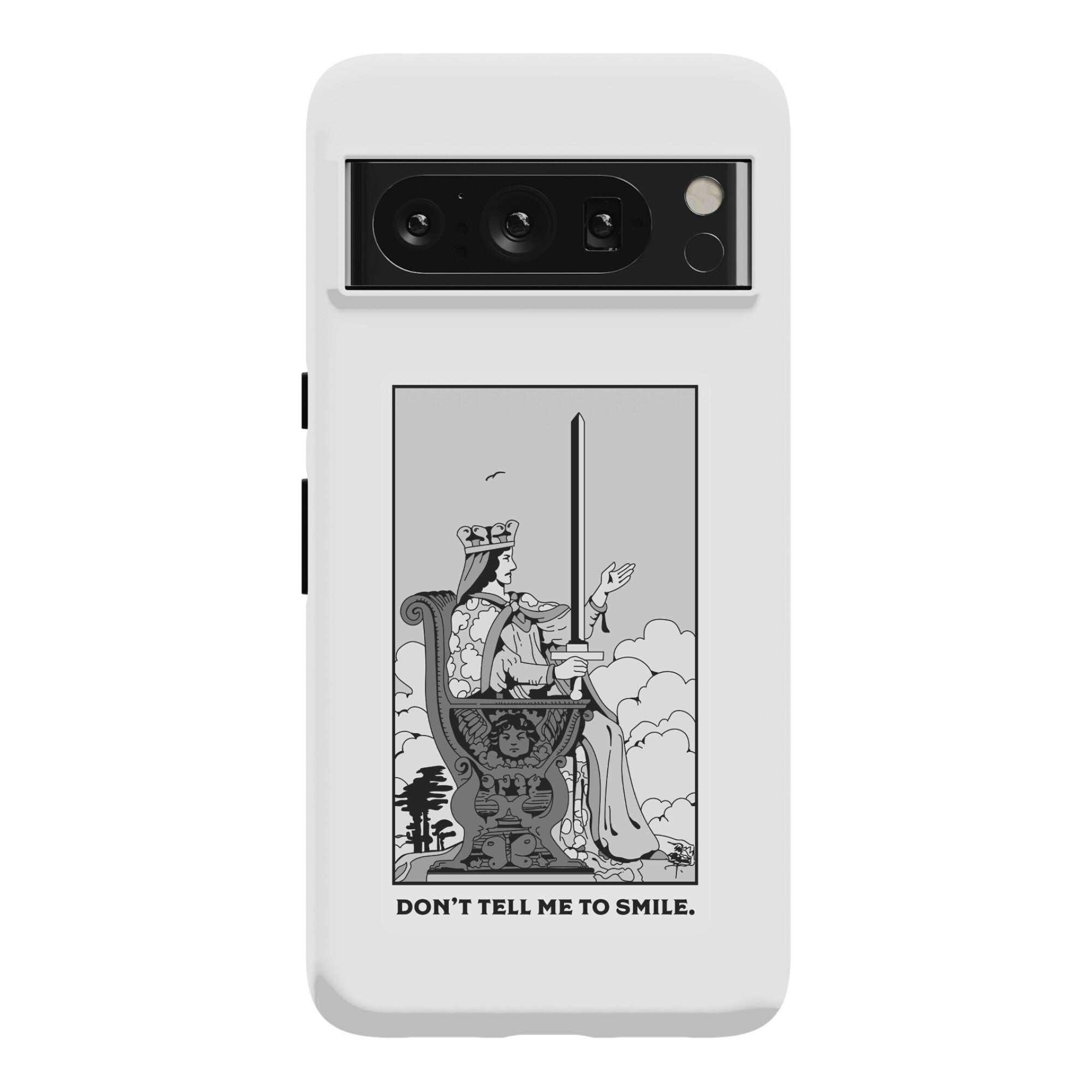 Don't Tell Me To Smile (Queen Of Swords Tarot) Phone Case